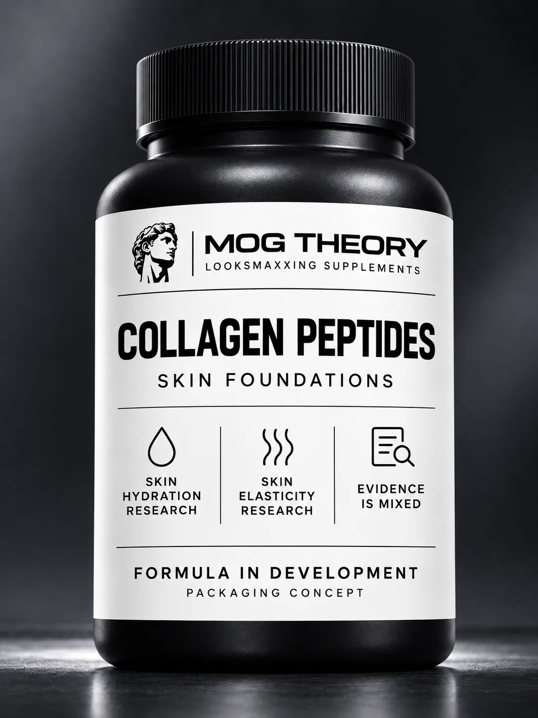 Collagen Peptides packaging concept — skin foundations